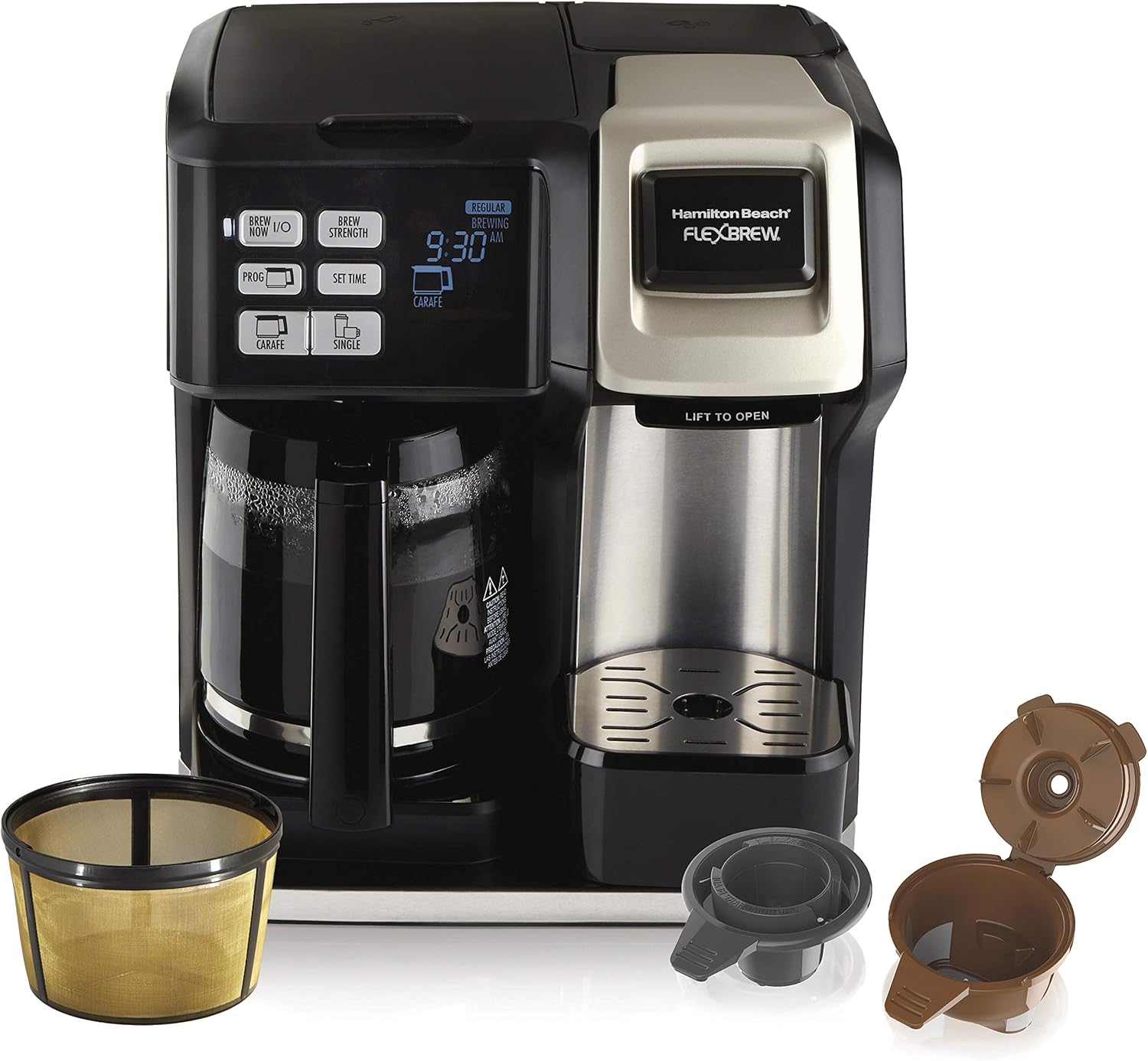 6. Hamilton Beach FlexBrew Trio 2-Way Coffee Maker – Best 2-Way Versatility