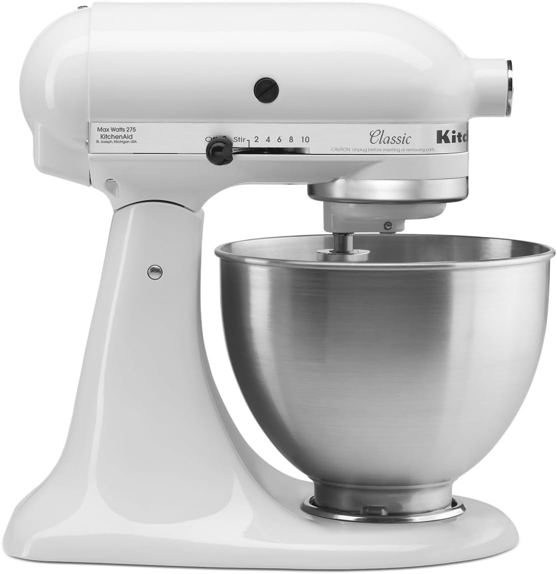 2. KitchenAid Classic Series 4.5 Quart Tilt-Head Stand Mixer K45SS