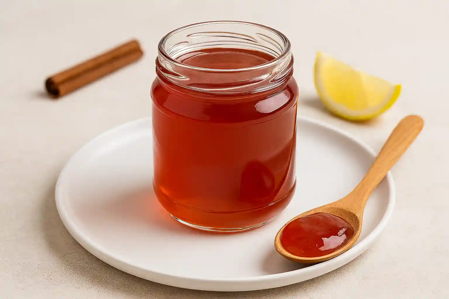 recipes with crab apple jelly served on artisan bread with lemon and cinnamon in bright natural kitchen light